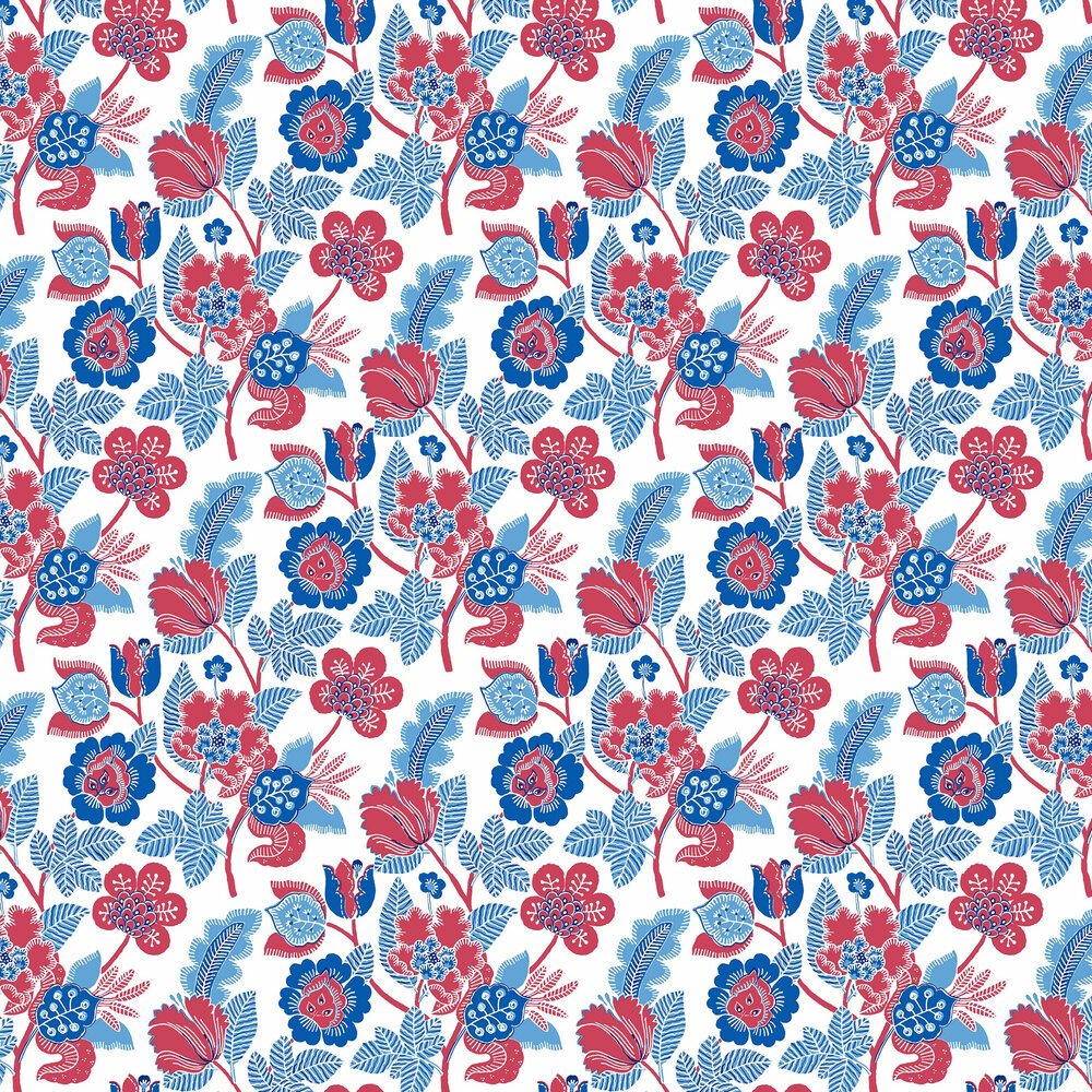 Jacobean Wallpaper - Red - A Street Prints - FD26338 - Premier Wallcovering