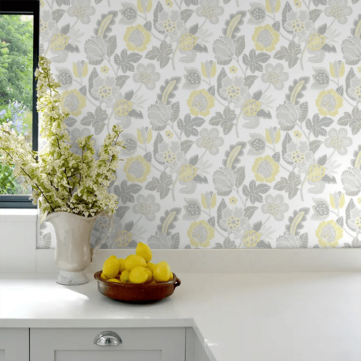 Jacobean Wallpaper - Grey - A Street Prints - FD26341 - Premier Wallcovering