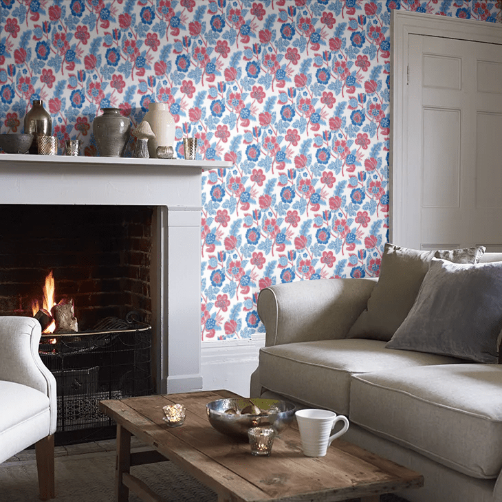 Jacobean Wallpaper - Red - A Street Prints - FD26338 - Premier Wallcovering