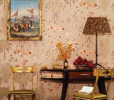 Jagmandir Wallpaper - Beige / Gold - Osborne & Little - W6023-04 - Premier Wallcovering