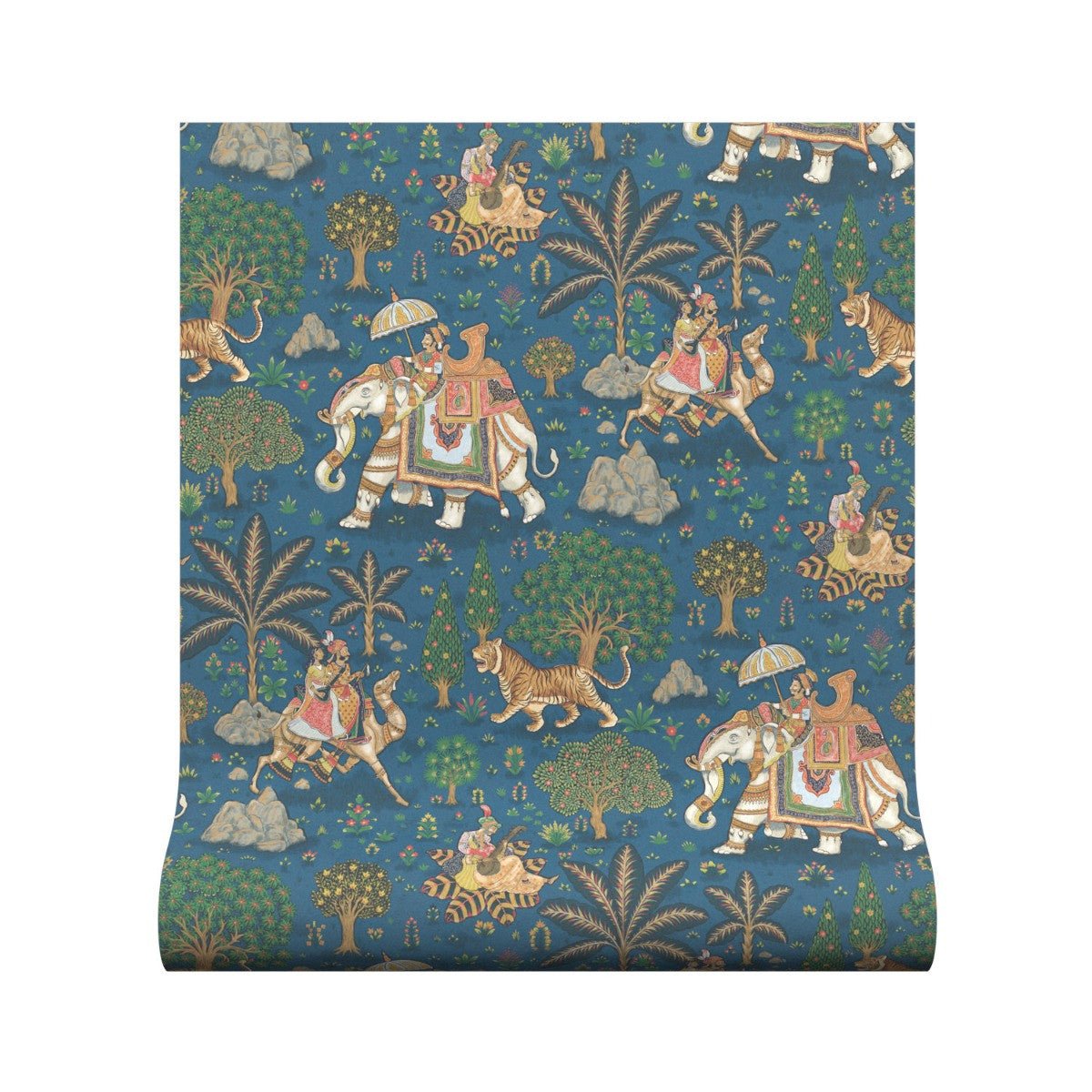 Jaipur Wallpaper - Midnight - Warner House - Premier Wallcovering