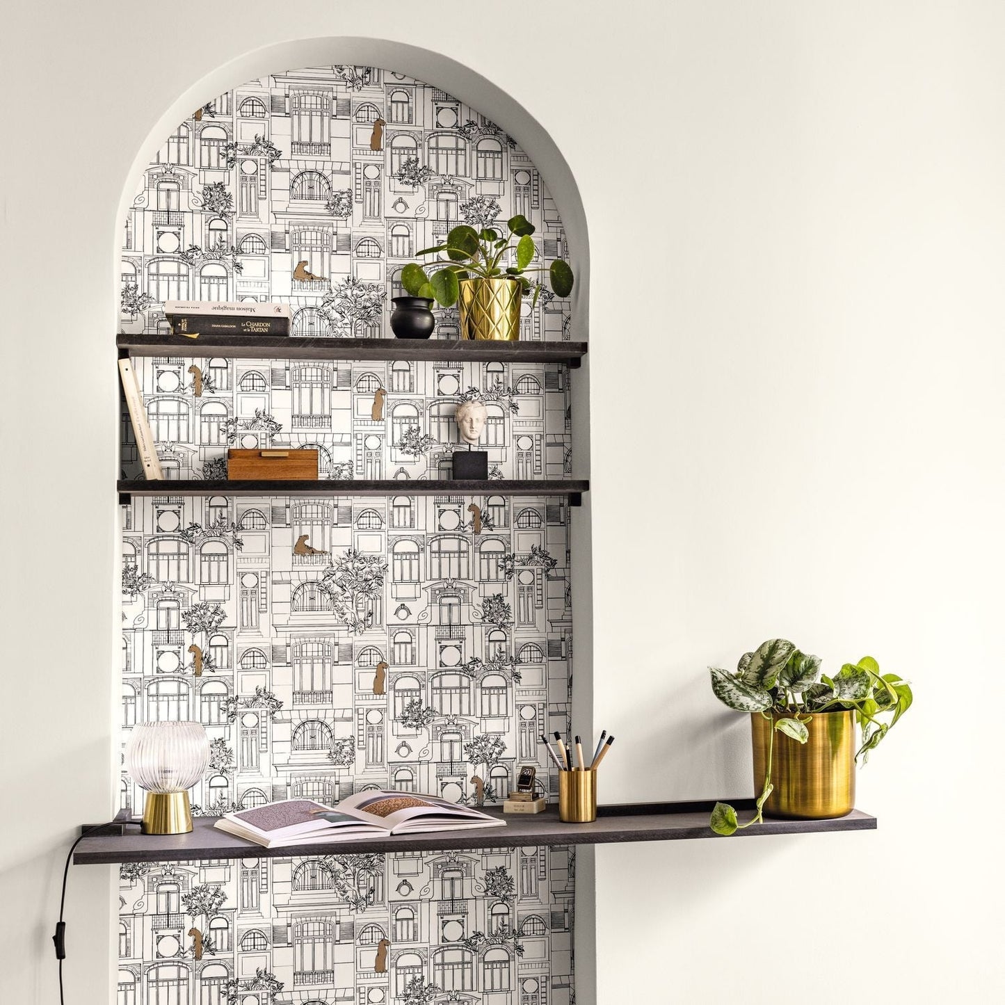 James Wallpaper - Noir Blanc - Caselio - 103780973 - Premier Wallcovering