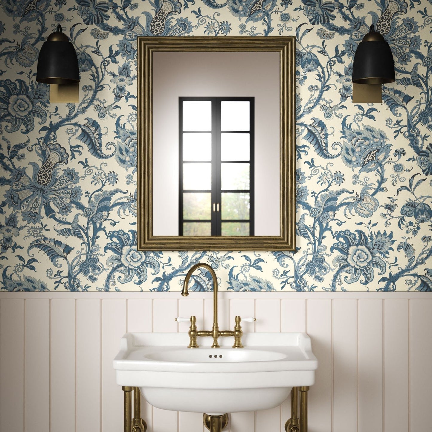 Janita Wallpaper - Wedgwood - Warner House - Premier Wallcovering