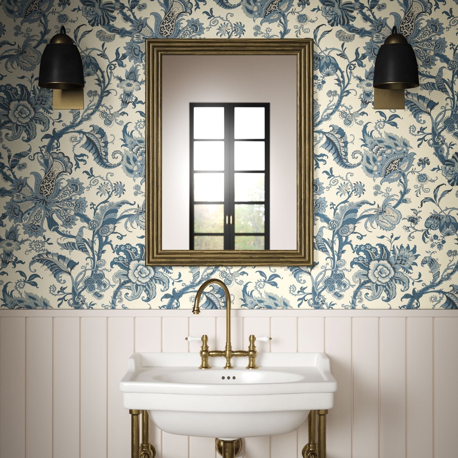 Janita Wallpaper - Wedgwood - Warner House - Premier Wallcovering