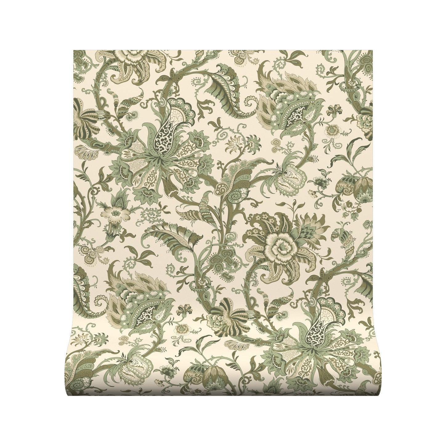 Janita Wallpaper - Olive - Warner House - Premier Wallcovering