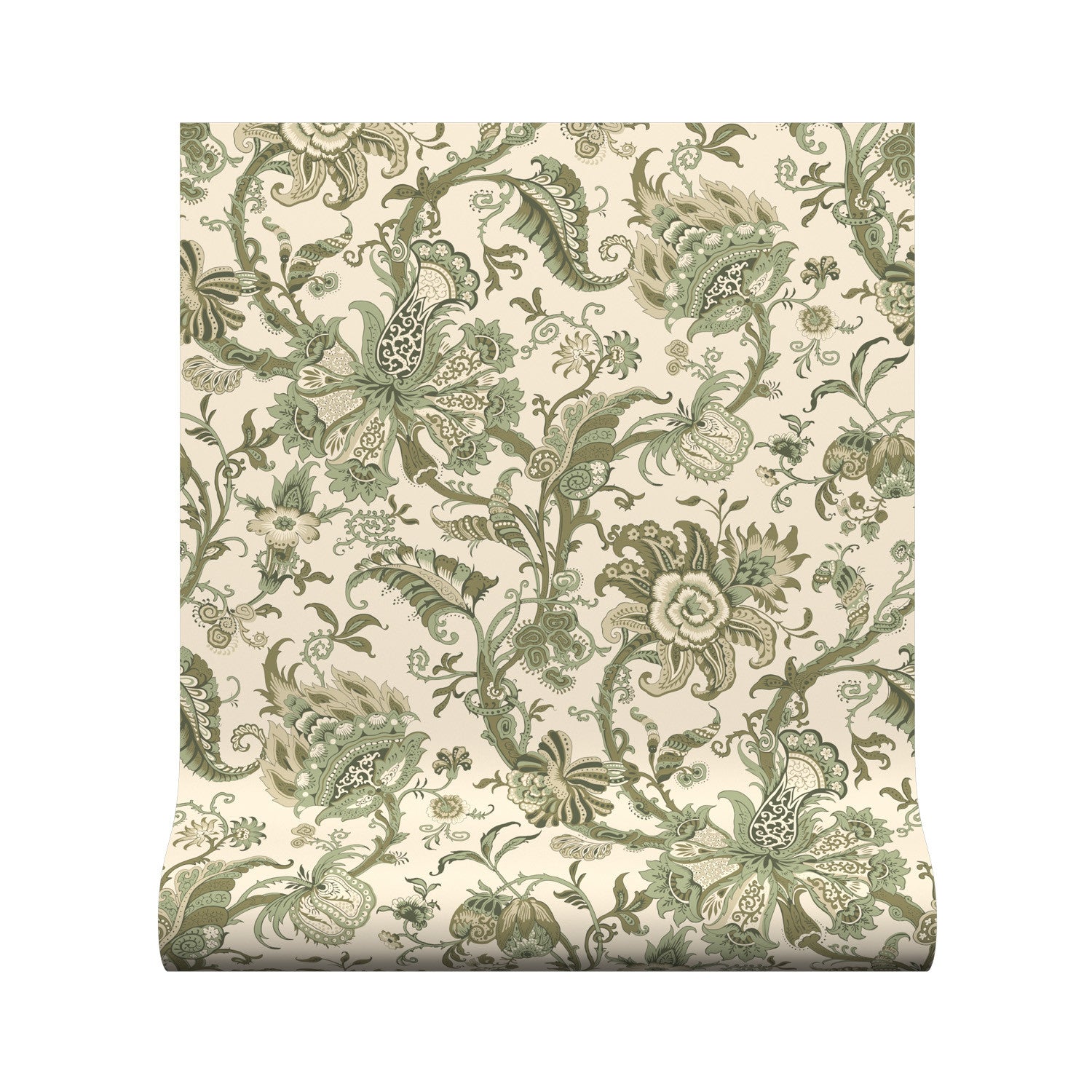 Janita Wallpaper - Olive - Warner House - Premier Wallcovering