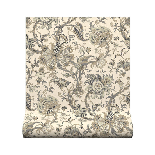 Janita Wallpaper - Natural - Warner House - Premier Wallcovering
