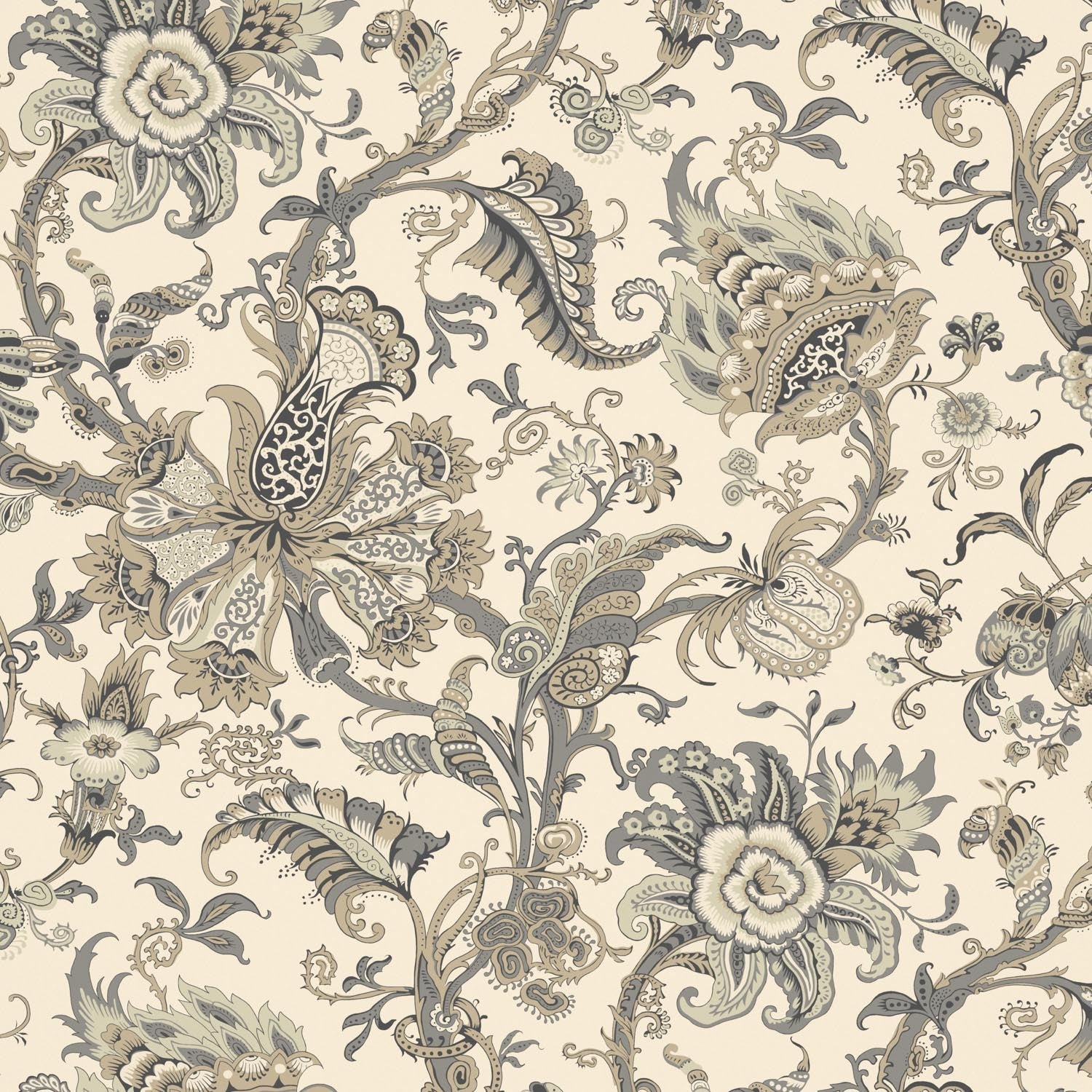 Janita Wallpaper - Natural - Warner House - Premier Wallcovering