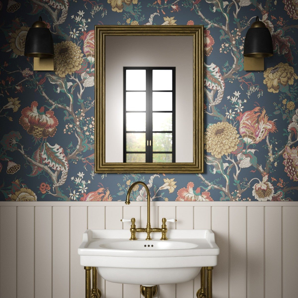 Jannah Wallpaper - Midnight - Warner House - Premier Wallcovering