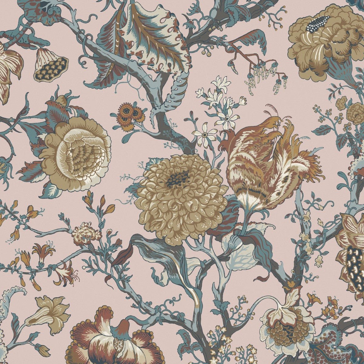 Jannah Wallpaper - Pink - Warner House - Premier Wallcovering