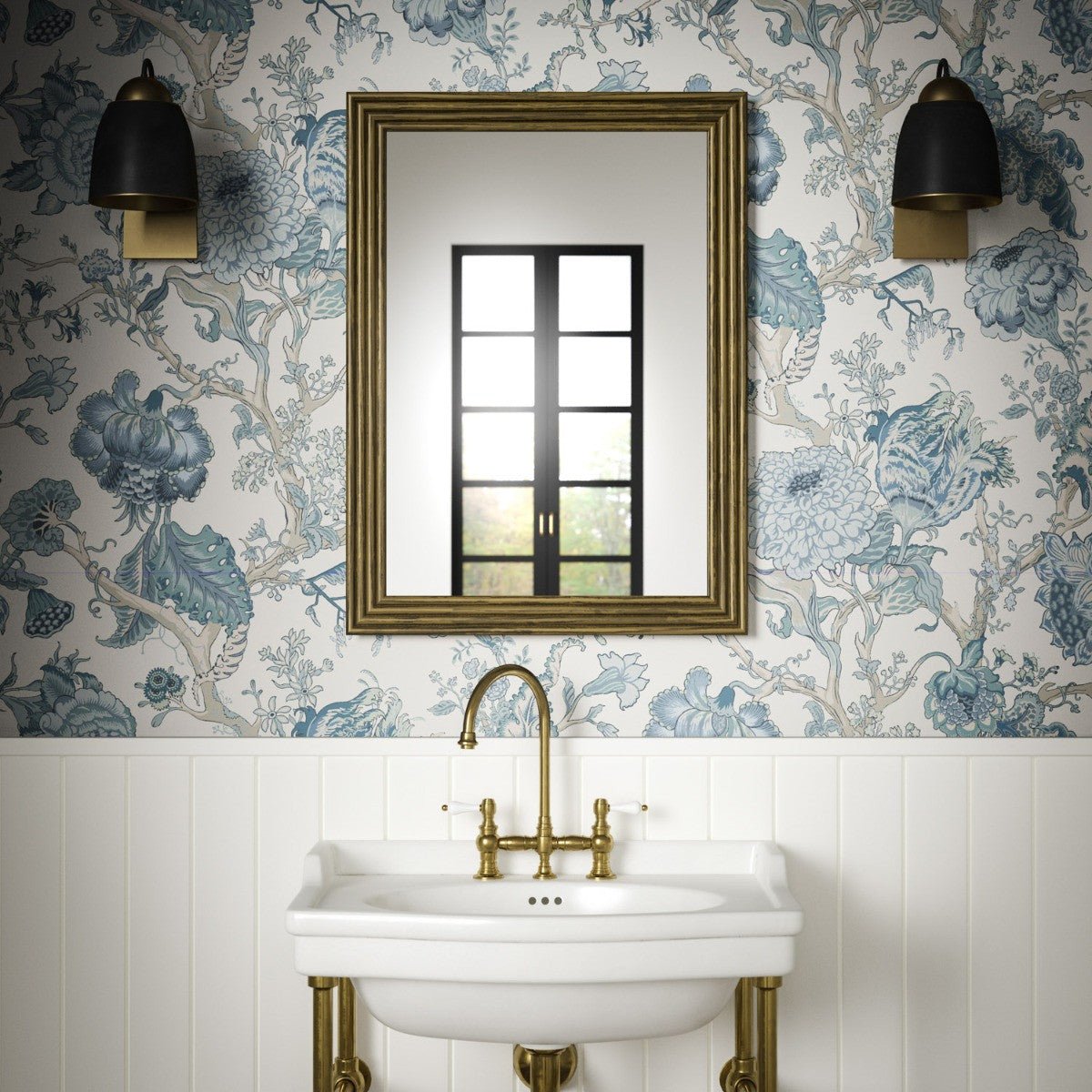 Jannah Wallpaper - Aqua - Warner House - Premier Wallcovering