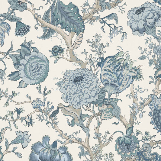 Jannah Wallpaper - Aqua - Warner House - Premier Wallcovering