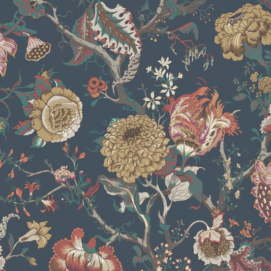 Jannah Wallpaper - Midnight - Warner House - Premier Wallcovering