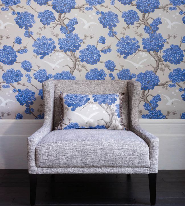 Japonerie Wallpaper - White/ Gold/Grey - Osborne & Little - W6590-06 - Premier Wallcovering