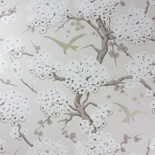 Japonerie Wallpaper - White/ Gold/Grey - Osborne & Little - W6590-06 - Premier Wallcovering