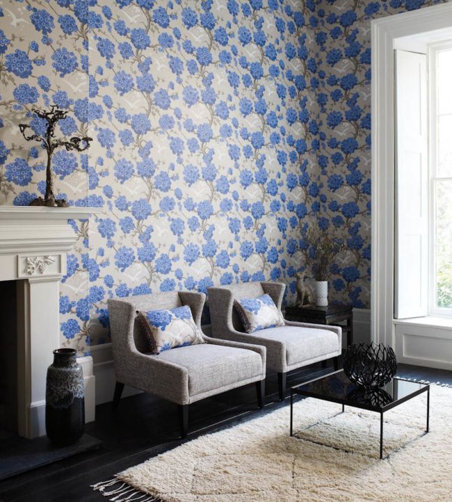 Japonerie Wallpaper - White/ Gold/Grey - Osborne & Little - W6590-06 - Premier Wallcovering