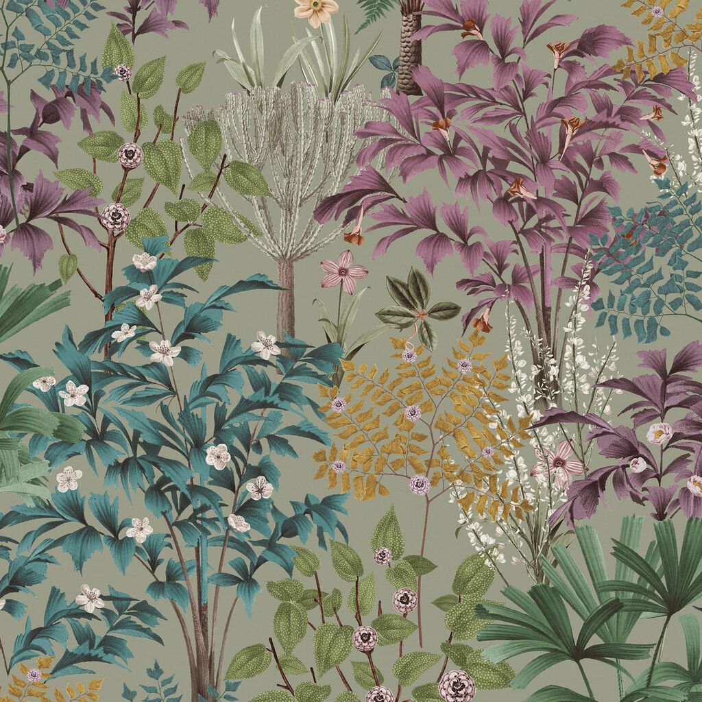 Jardin Botanico Wallpaper - Sage - Graham & Brown - 120655 - Premier Wallcovering