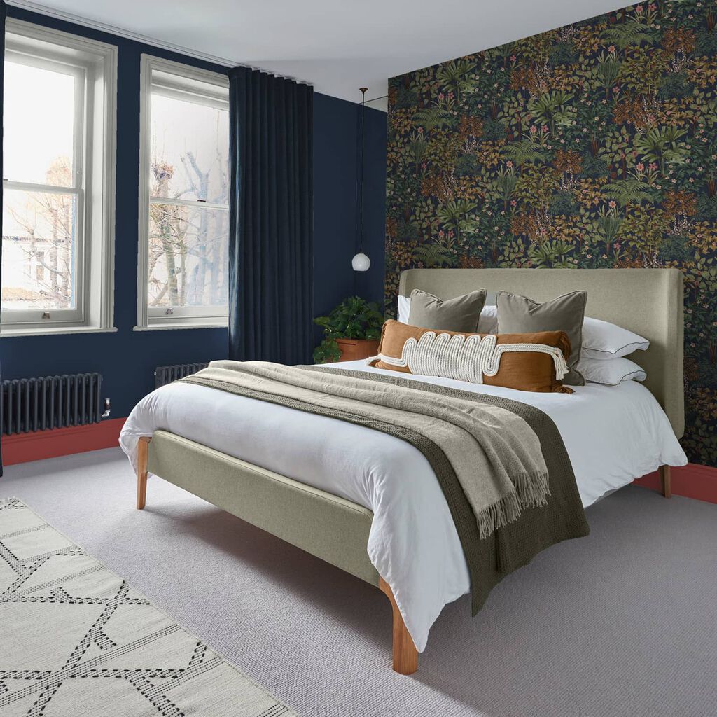Jardin Botanico Wallpaper - Navy - Graham & Brown - 120656 - Premier Wallcovering