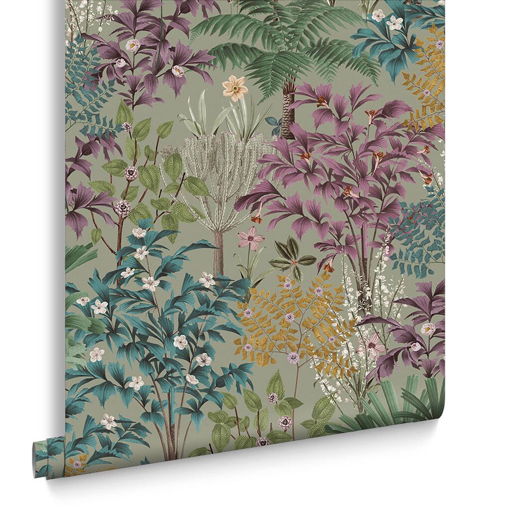 Jardin Botanico Wallpaper - Sage - Graham & Brown - 120655 - Premier Wallcovering