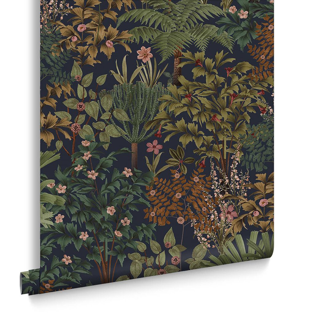 Jardin Botanico Wallpaper - Navy - Graham & Brown - 120656 - Premier Wallcovering