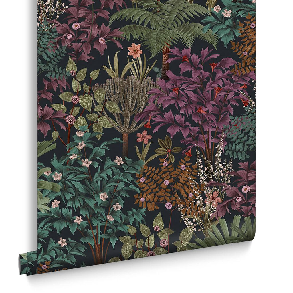 Jardin Botanico Wallpaper - Black - Graham & Brown - 120657 - Premier Wallcovering