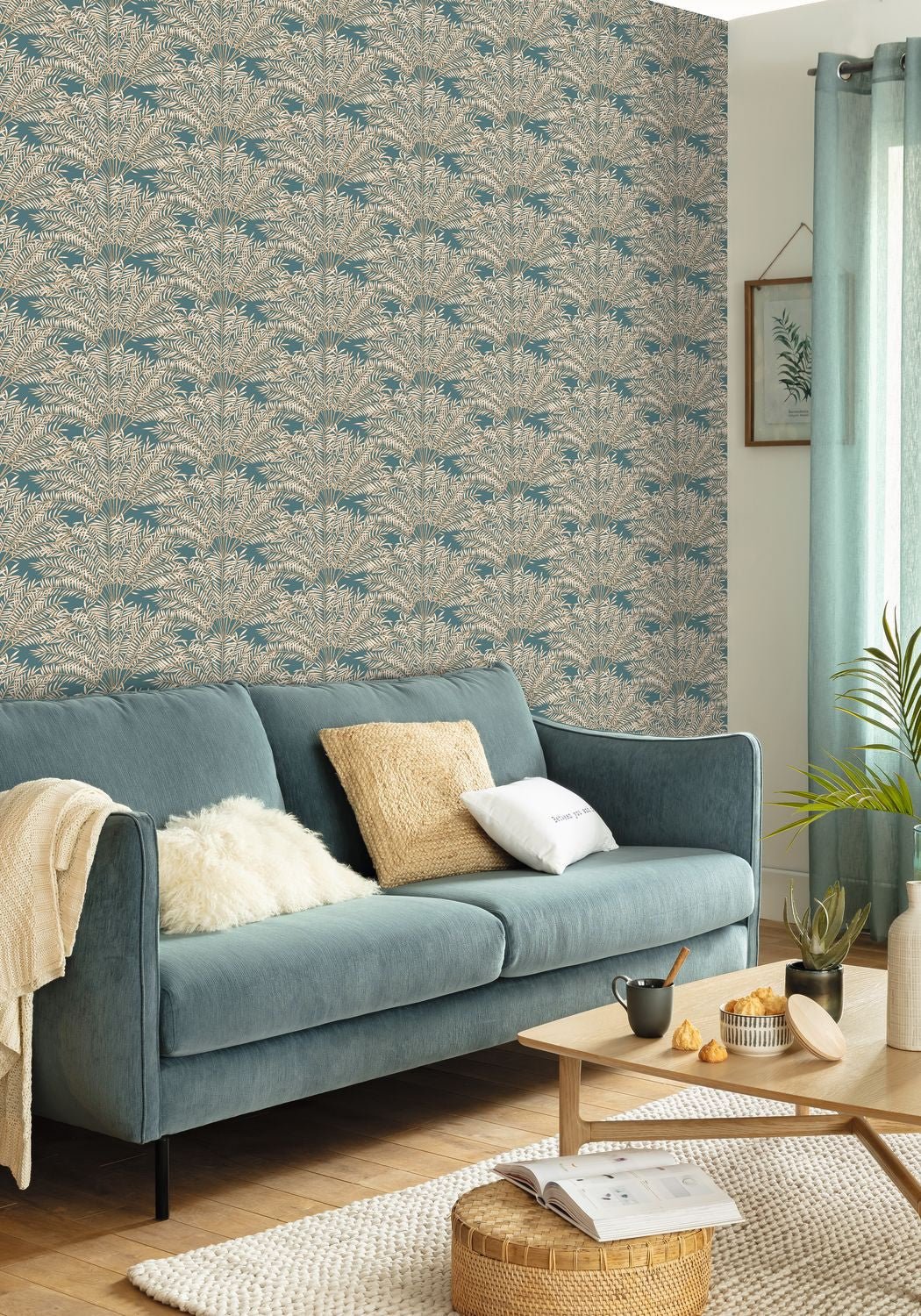 Jardin D'alhambra Wallpaper - Bleu Canard - Caselio - 103026278 - Premier Wallcovering