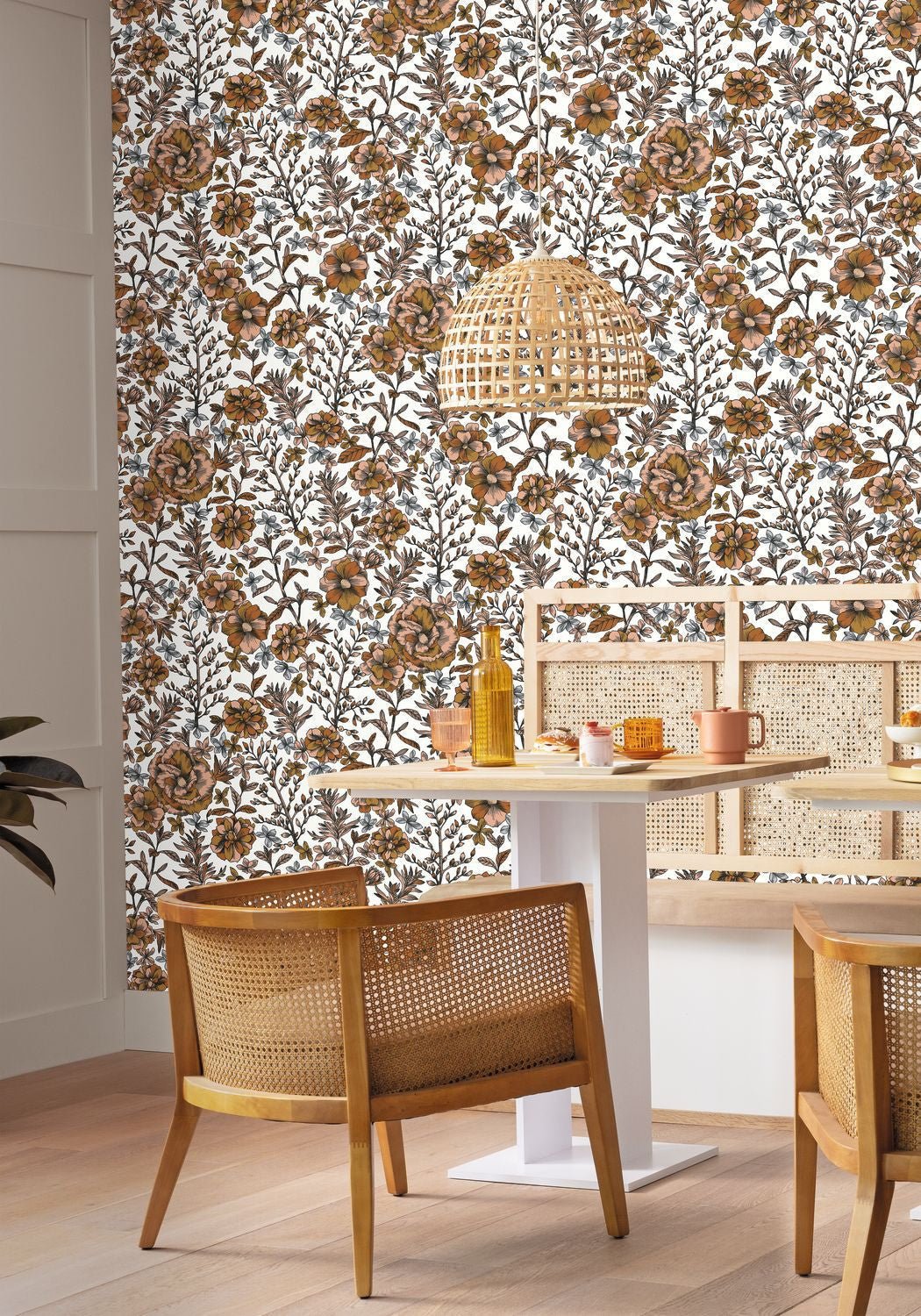 Jardin De Beauregard Wallpaper - Blanc Orange - Caselio - 103060333 - Premier Wallcovering
