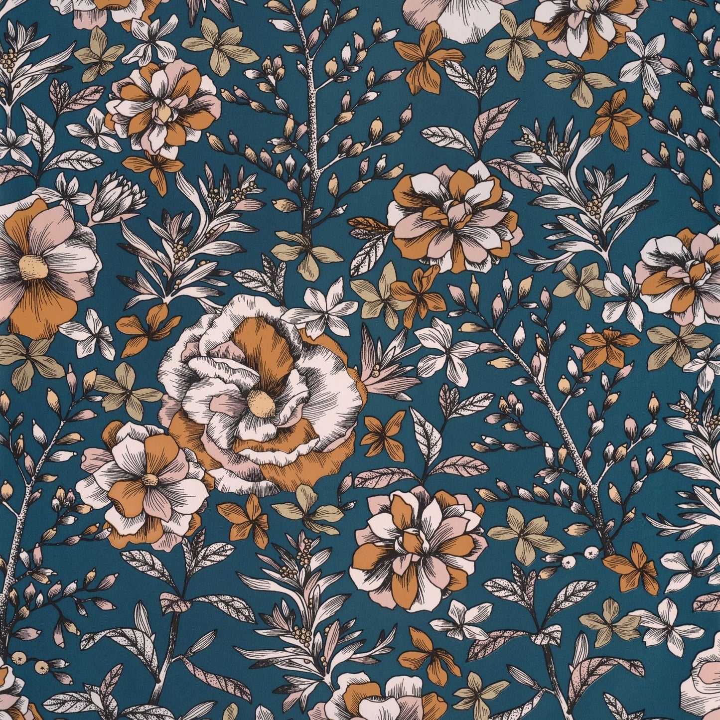 Jardin De Beauregard Wallpaper - Bleu Nuit - Caselio - 103066343 - Premier Wallcovering