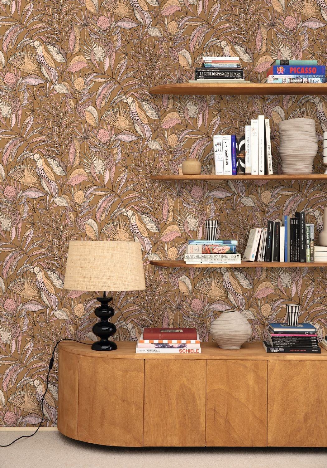 Jardin De Bel Air Wallpaper - Ocre Rose - Caselio - 103014269 - Premier Wallcovering