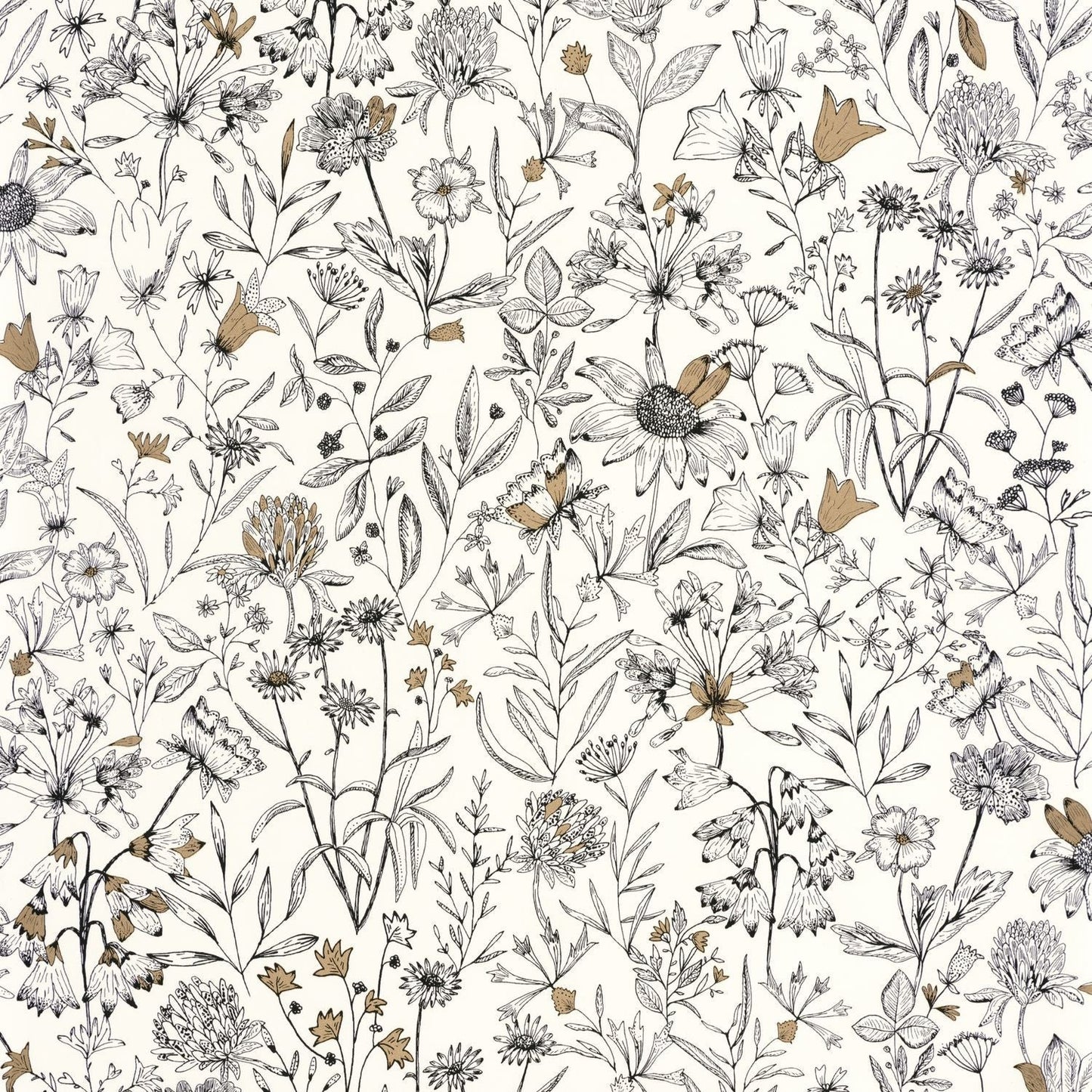 Jardin De Giverny Wallpaper - Blanc Noir - Caselio - 103000215 - Premier Wallcovering