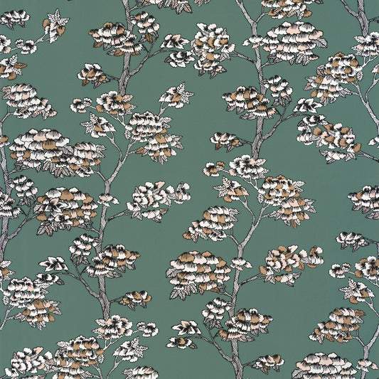 Jardin De Kyoto Wallpaper - Vert Sapin - Caselio - 102997142 - Premier Wallcovering