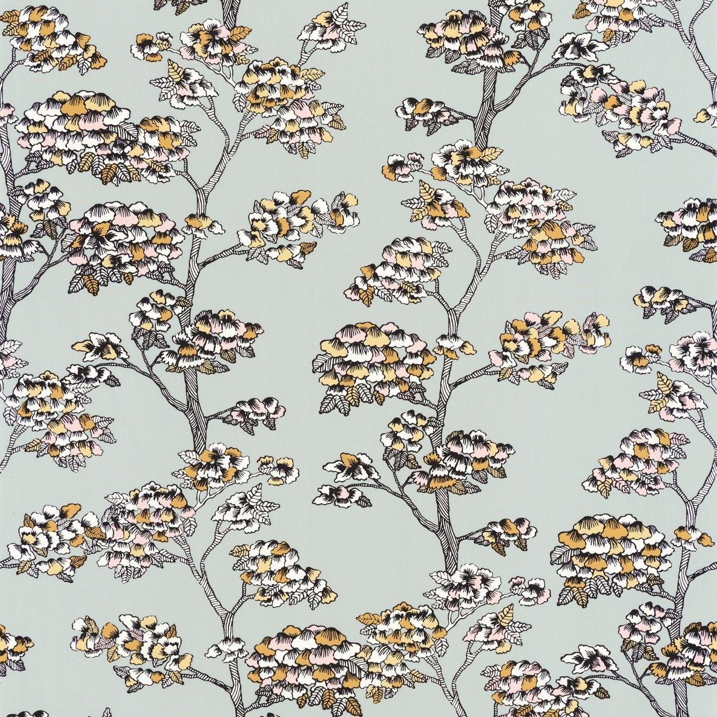 Jardin De Kyoto Wallpaper - Vert D'eau - Caselio - 102997032 - Premier Wallcovering