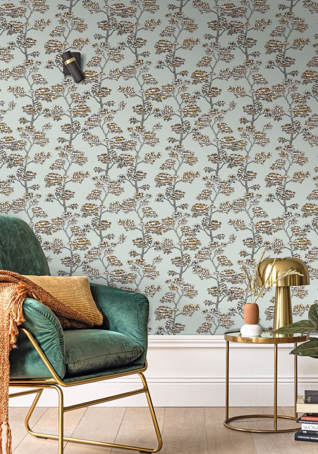 Jardin De Kyoto Wallpaper - Vert D'eau - Caselio - 102997032 - Premier Wallcovering