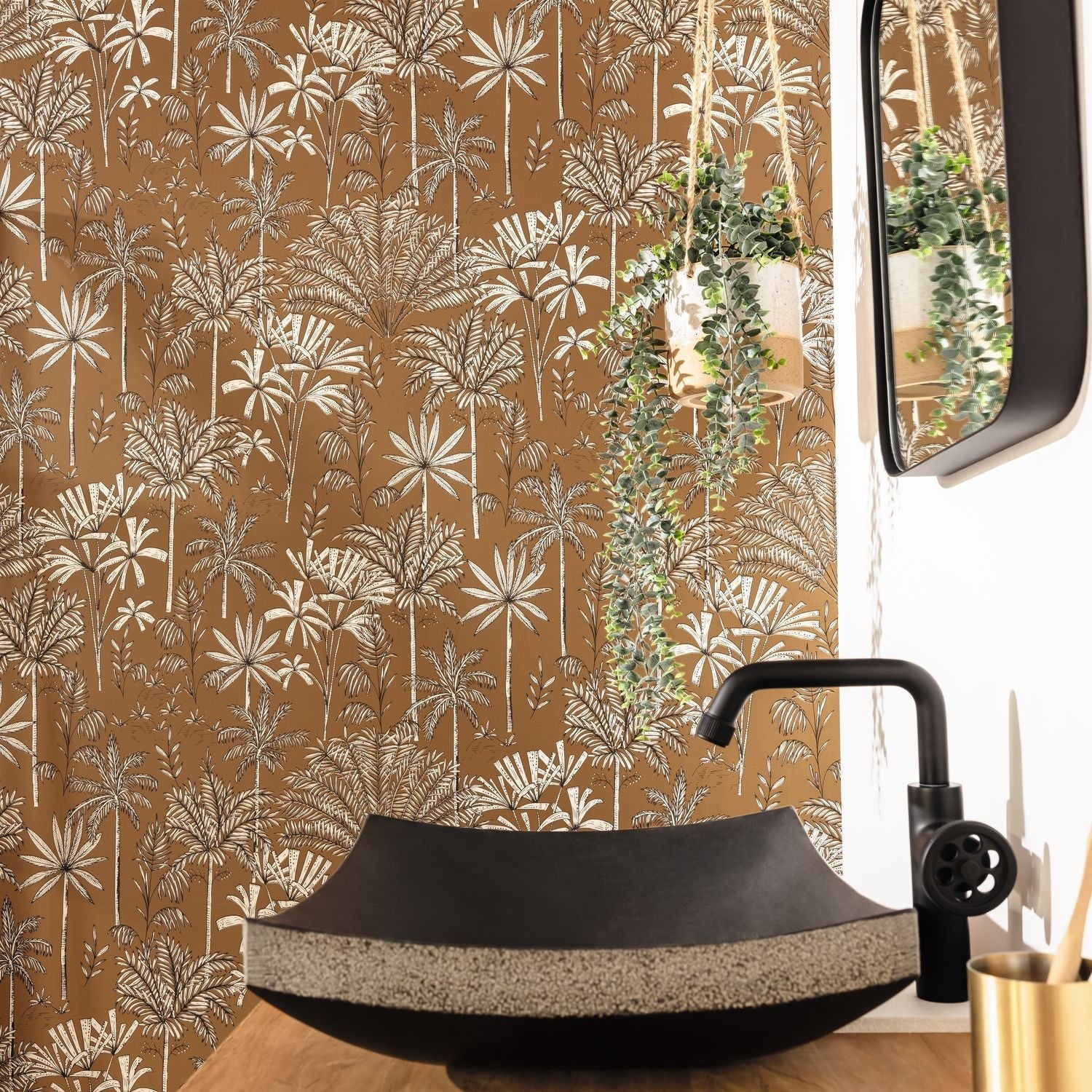 Jardin De Marrakech Wallpaper - Ocre - Caselio - 103032041 - Premier Wallcovering