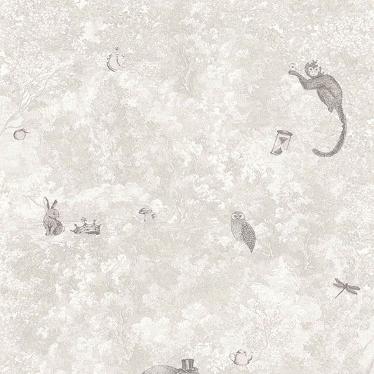 Jardin Des Merveilles Voyage Onirique Wallpaper - Blanc Neige - Casadeco - 87250914 - Premier Wallcovering