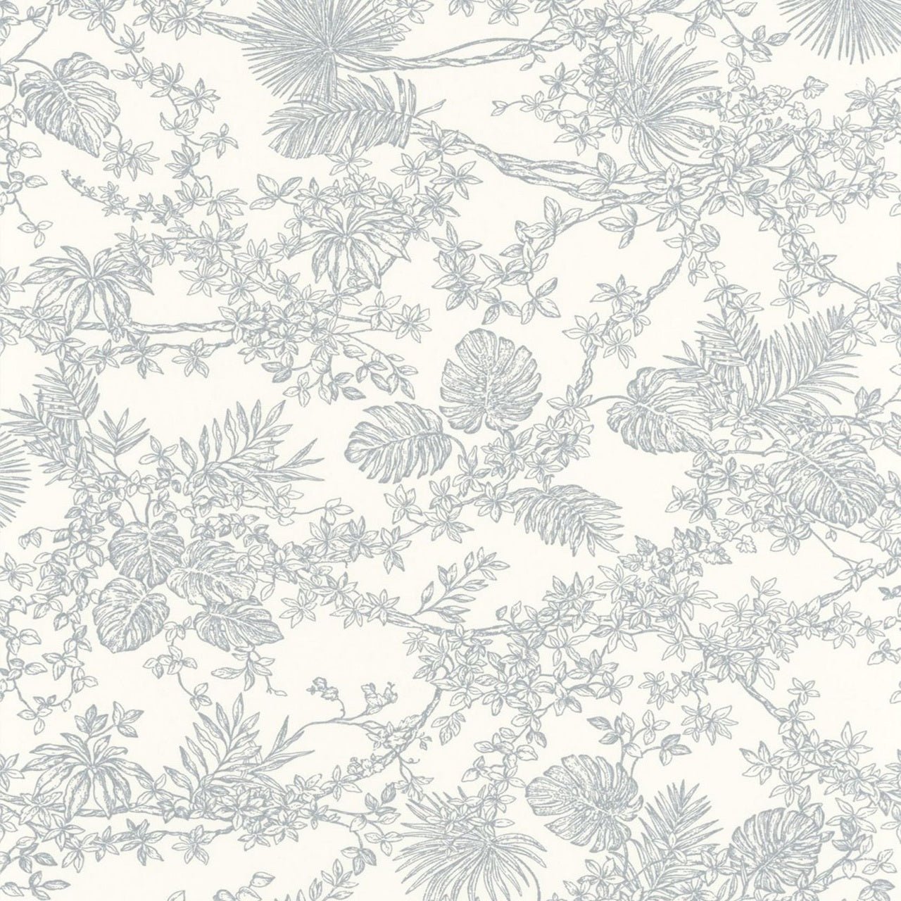 Jardin Des Plantes Les Belles Toiles De Jouy Wallpaper - Gris Perle - Casadeco - 87959107 - Premier Wallcovering