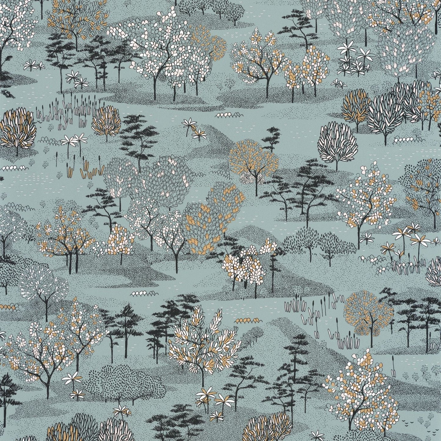 Jardin D'olinda Wallpaper - Vert De Gris - Caselio - 103047954 - Premier Wallcovering