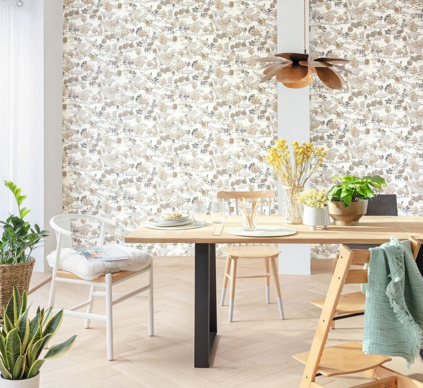 Jardin D'olinda Wallpaper - Blanc Noir - Caselio - 103040924 - Premier Wallcovering