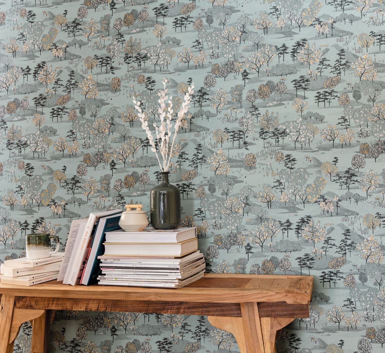 Jardin D'olinda Wallpaper - Vert De Gris - Caselio - 103047954 - Premier Wallcovering