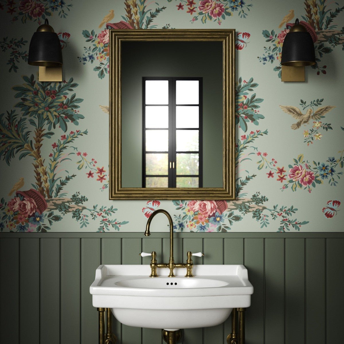 Jardin Provence Wallpaper - Jade - Warner House - Premier Wallcovering