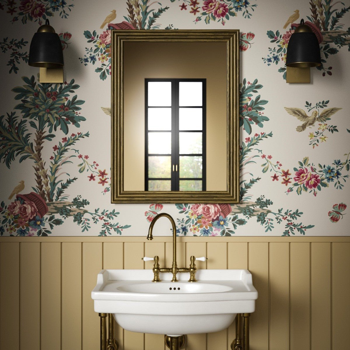 Jardin Provence Wallpaper - Stone - Warner House - Premier Wallcovering