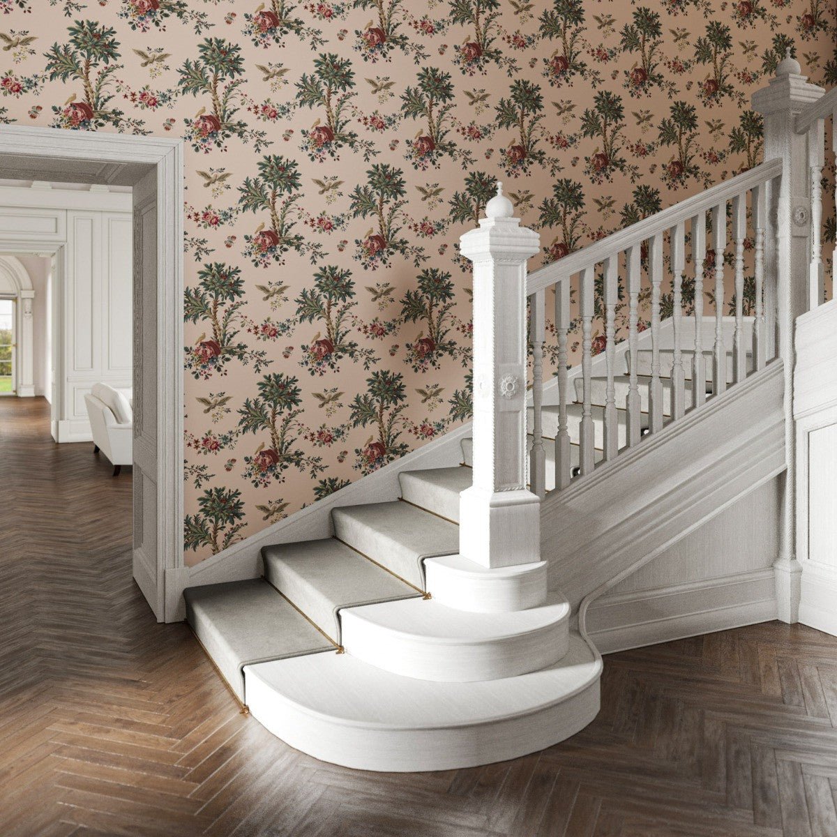 Jardin Provence Wallpaper - Blush - Warner House - Premier Wallcovering