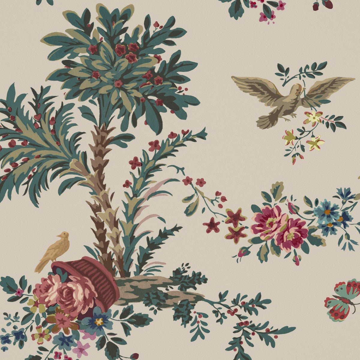 Jardin Provence Wallpaper - Stone - Warner House - Premier Wallcovering