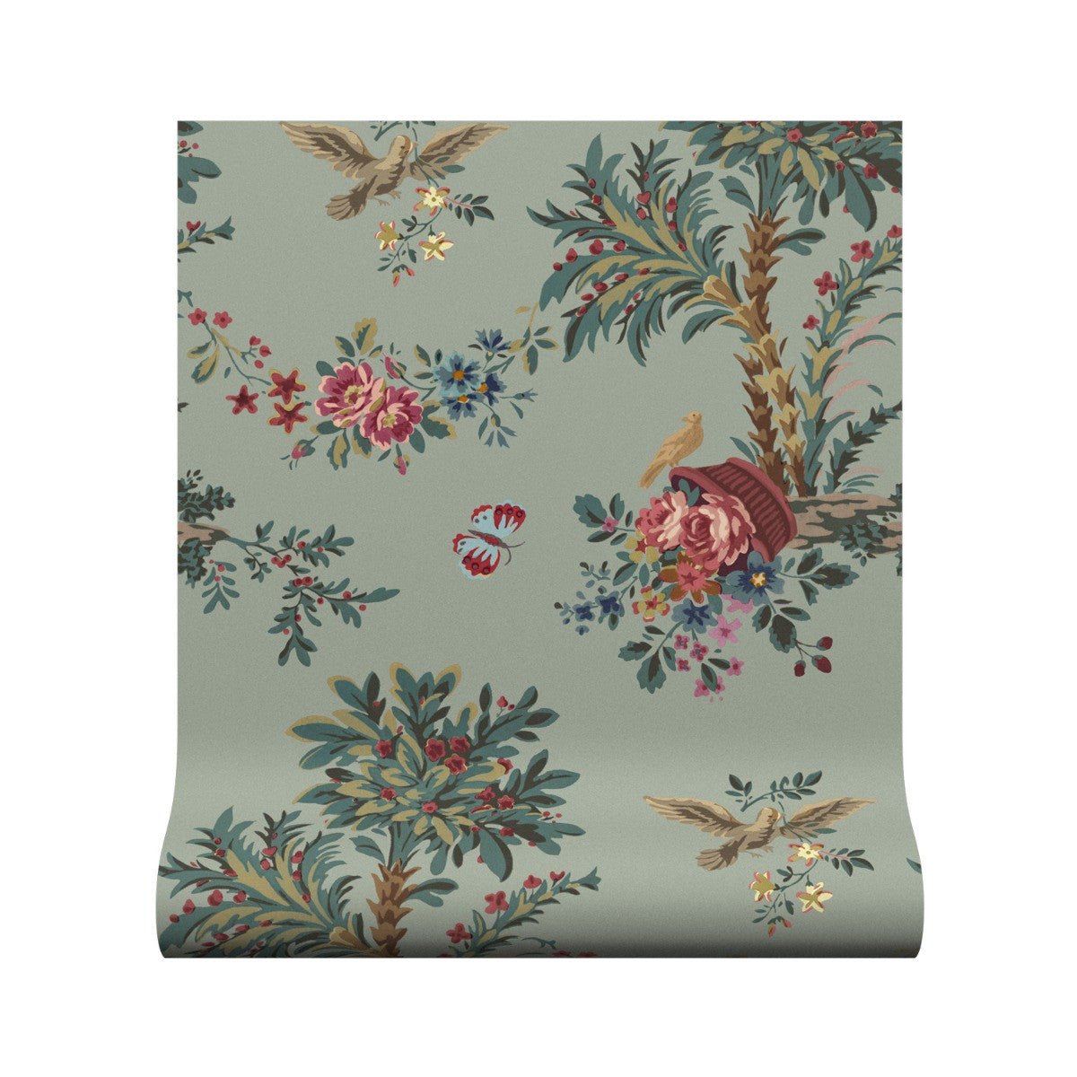 Jardin Provence Wallpaper - Jade - Warner House - Premier Wallcovering
