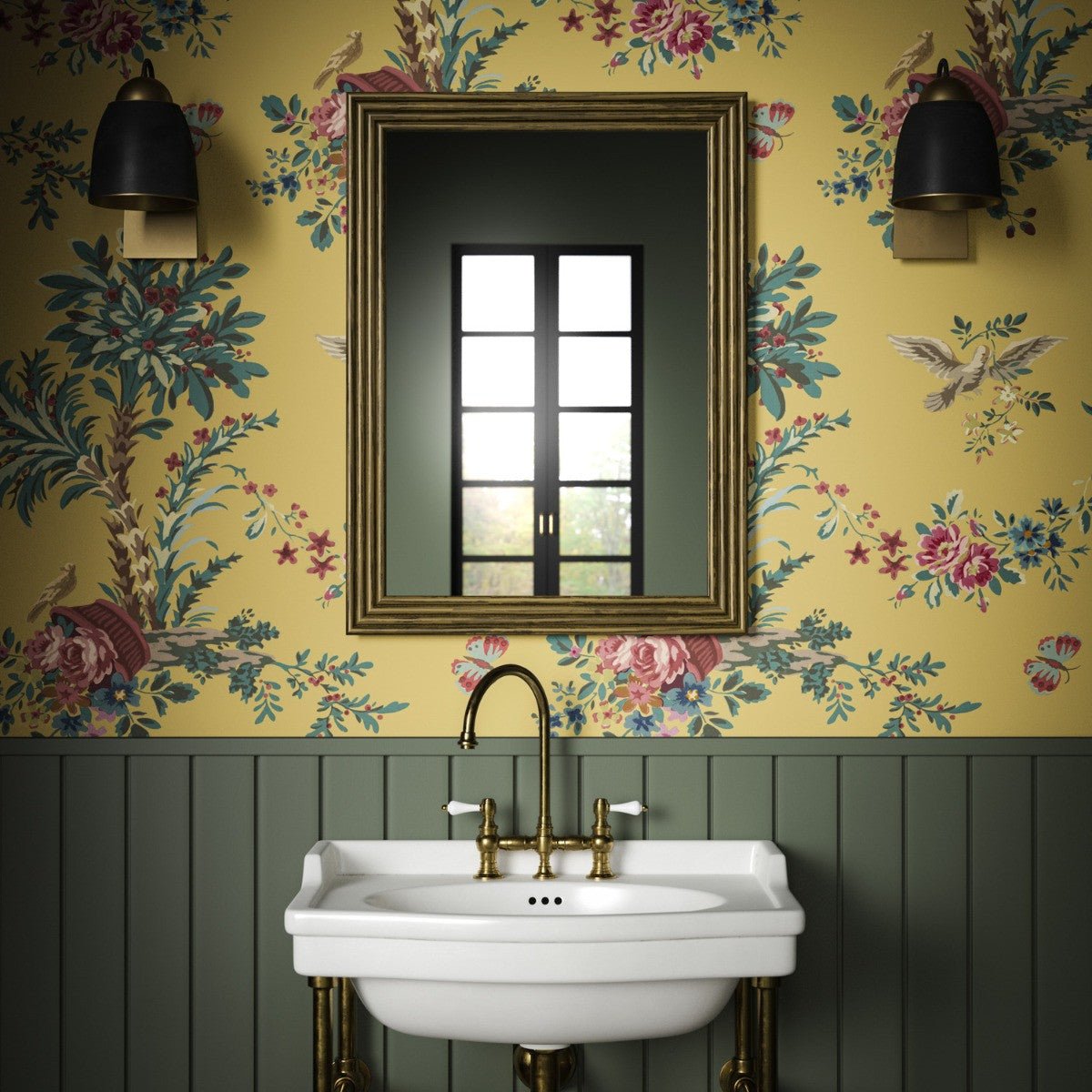 Jardin Provence Wallpaper - Ochre - Warner House - Premier Wallcovering