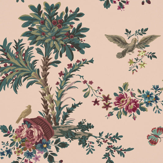 Jardin Provence Wallpaper - Blush - Warner House - Premier Wallcovering