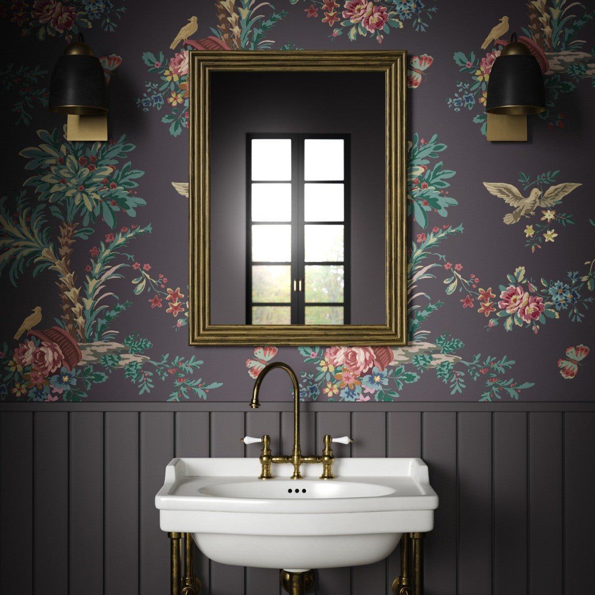 Jardin Provence Wallpaper - Noir - Warner House - Premier Wallcovering