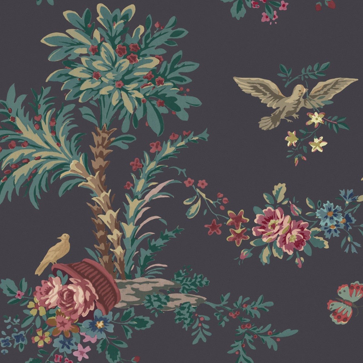 Jardin Provence Wallpaper - Noir - Warner House - Premier Wallcovering