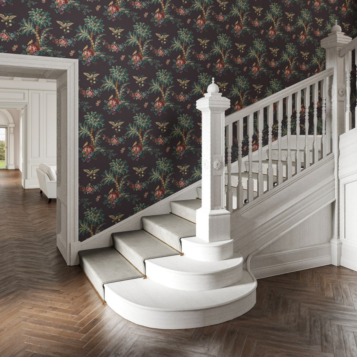 Jardin Provence Wallpaper - Noir - Warner House - Premier Wallcovering