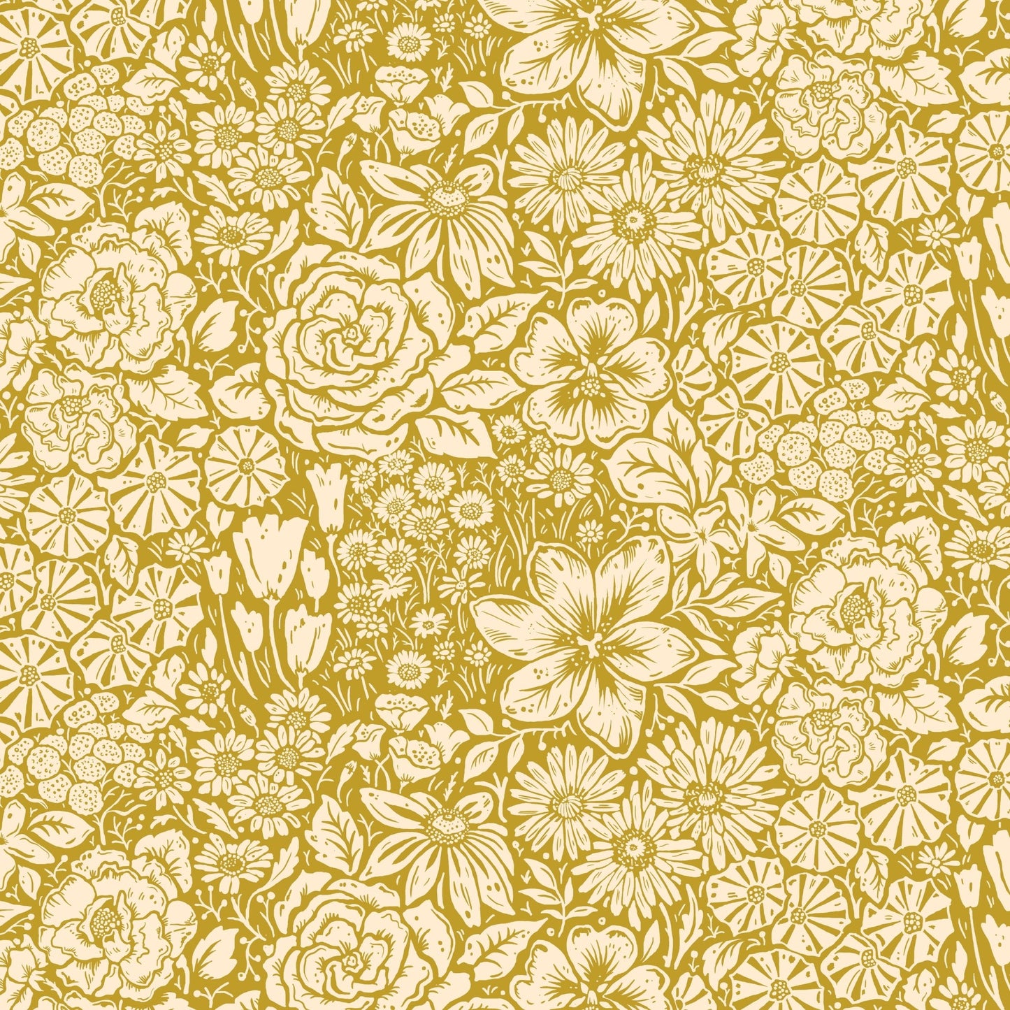 Jardin Wallpaper - Saffron Yellow - Wear The Walls - JASY8076U52 - Premier Wallcovering
